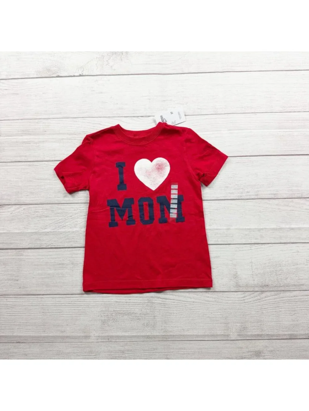 OshKosh Originals I Heart Mom Red Graphic Cotton Toddler T-Shirt NWT 3T